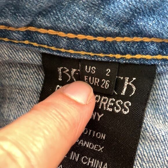 Re Rock Limited Edition for Express blue jeans low rise skinny distressed size 2 - Picture 7 of 10